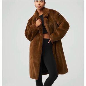 ALO Yoga Cozy Brown Teddy Jacket